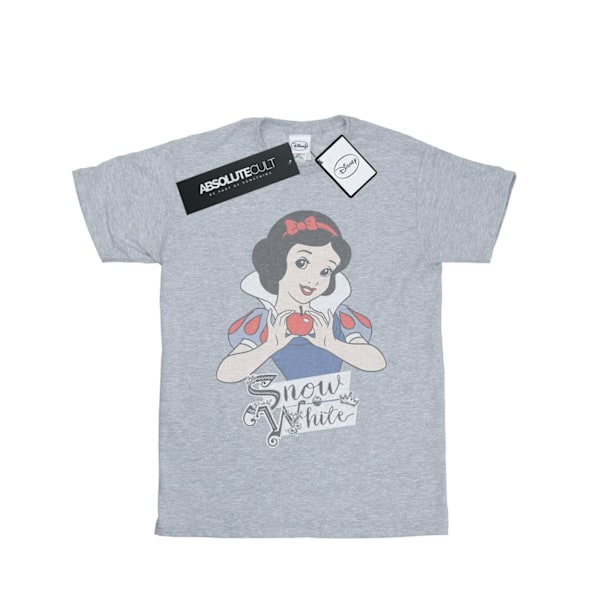 Disney Princess Girls Snow White Apple Bomull T-shirt 7-8 år Sports Grey 7-8 Years