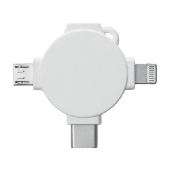 MidOcean Ligo Kabel 3 i 1 Adapter One Size Vit White One Size
