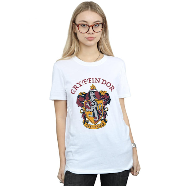 Harry Potter Dam/Damer Gryffindor Bomull Boyfriend T-shirt White L