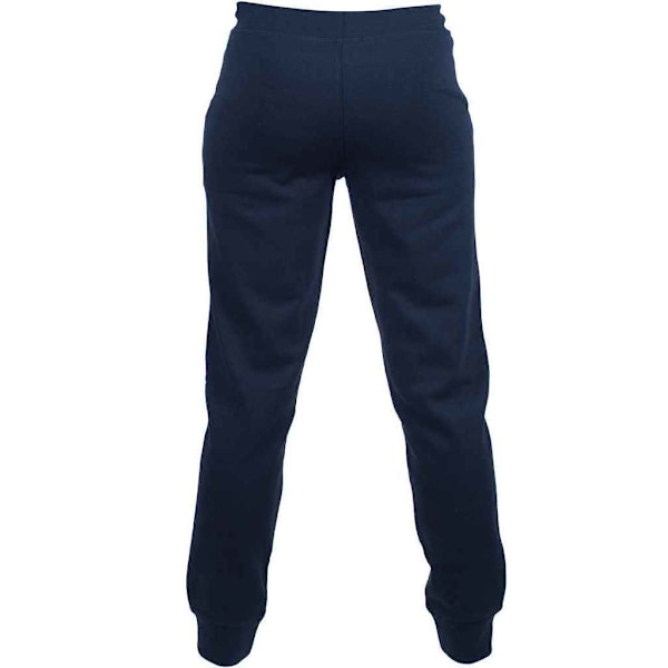 Skinni Fit Dam/Damer Polycotton Cuffed Slim Joggingbyxor Navy 8 UK