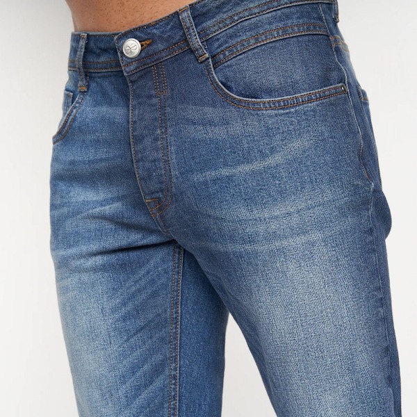 Crosshatch Sheldons Slim Jeans 38L Stone Wash för män Stone Wash 38L