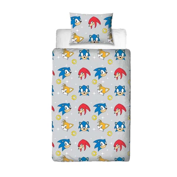Sonic The Hedgehog Snow Vändbart Påslakanset Enkel Flerfärgad Multicoloured Single