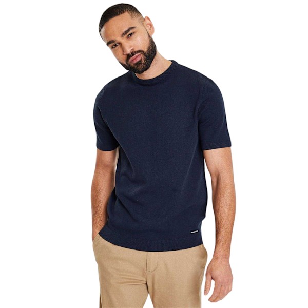 Threadbare Herr T-shirt med rund hals, normal passform S Marinblå Navy S