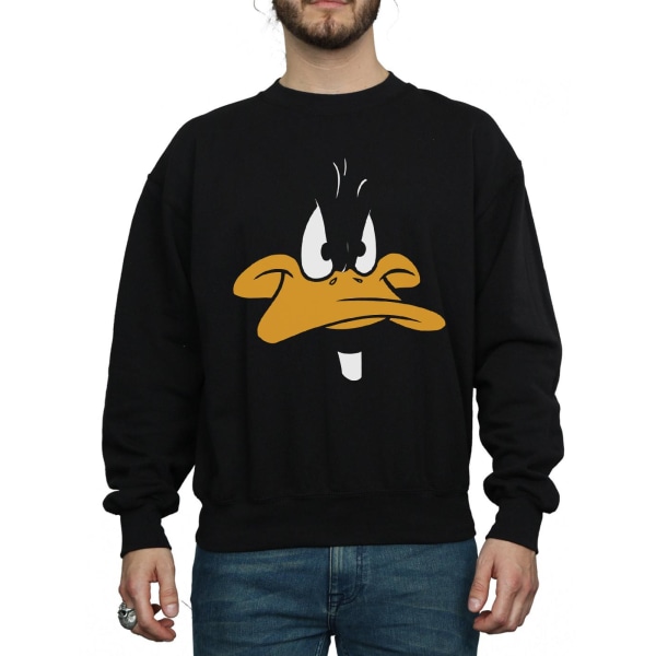 Looney Tunes Herr Daffy Duck Ansikte Sweatshirt XL Svart Black XL