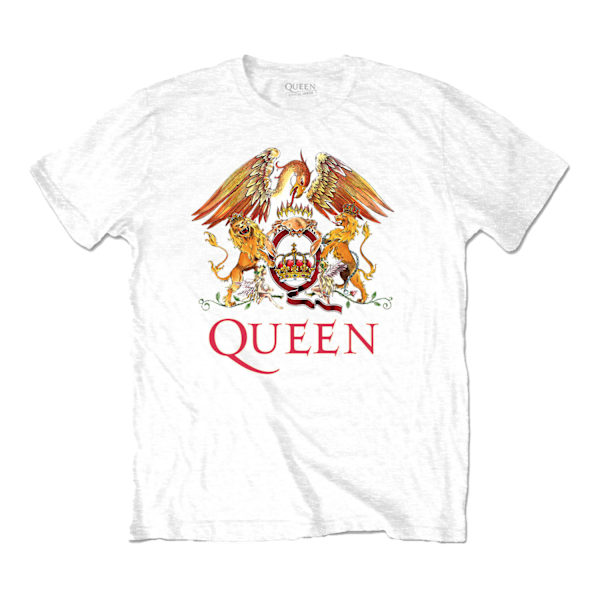 Queen Unisex Adult Classic Crest T-Shirt XL Vit White XL