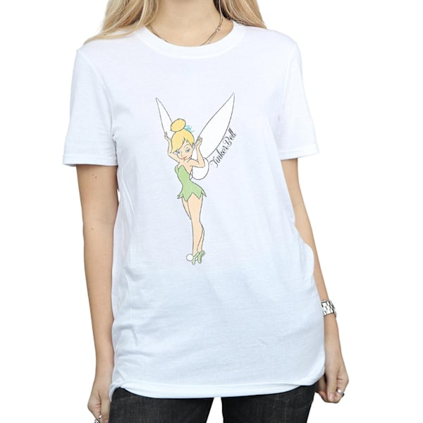 Tinkerbell Dam/Kvinnor Bomull Boyfriend T-Shirt XXL Vit White XXL