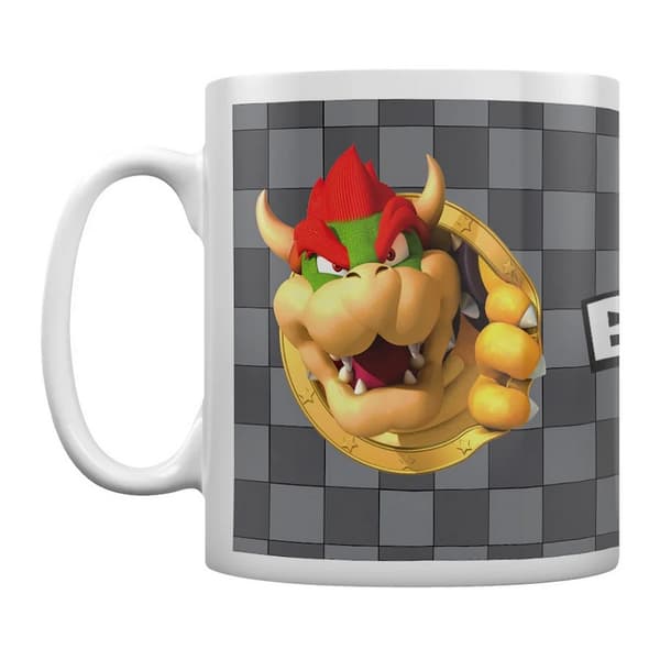 Super Mario Porträtt Bowser Mugg One Size Grå Grey One Size