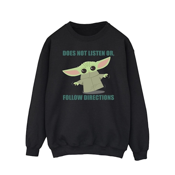 Star Wars Herr The Mandalorian Grogu Lyssnar Inte Sweatshirt Black M