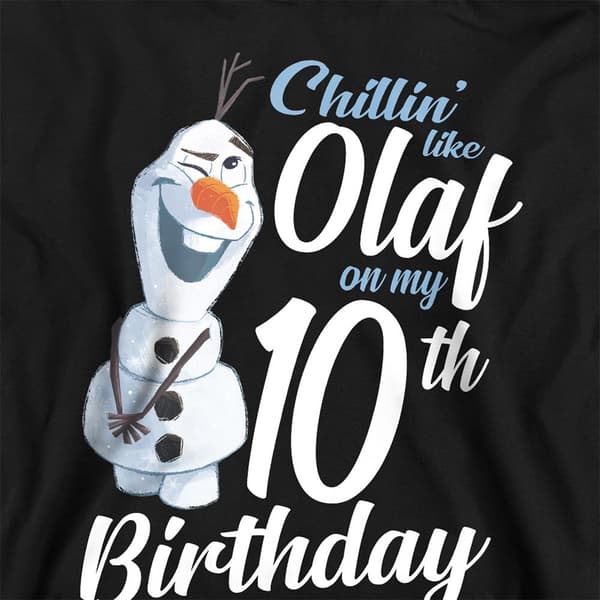Frozen Barn/Barn Chillin Like Olaf 10-årsdag Tröja Black 12-13 Years