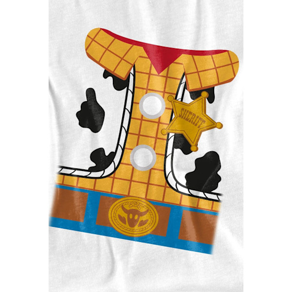 Toy Story Barnkläder/Barn Woody Kostym T-shirt 3-4 År Vit White 3-4 Years