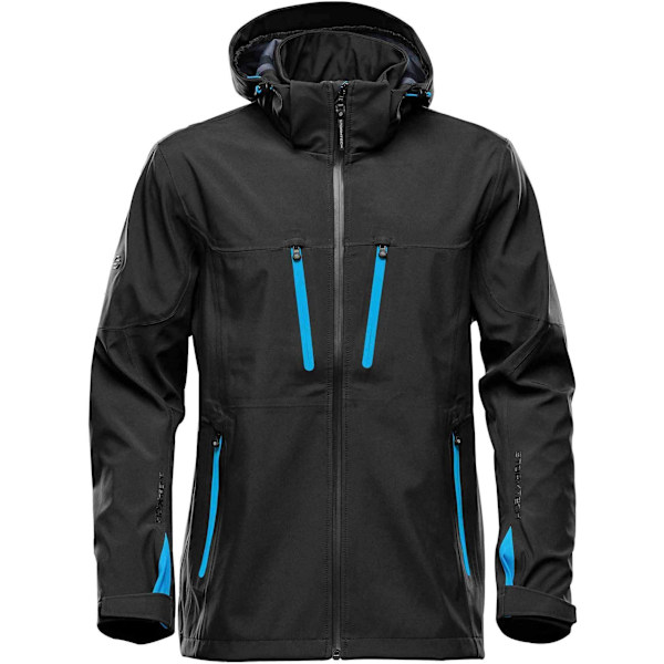 Stormtech Patrol Hooded Soft Shell Jacket M Svart/Elektrisk Blå Black/Electric Blue M