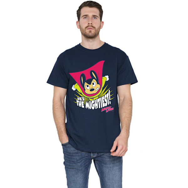 Mighty Mouse Herr The Mightiest T-Shirt S Marinblå Navy S
