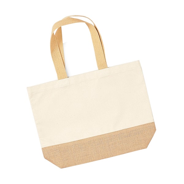 Westford Mill Jute Base Canvas Tote One Size Natural Natural One Size