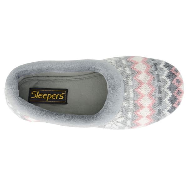 Sleepers Janine stickade tofflor för dam, storlek 37 (4 UK), grå Grey 4 UK
