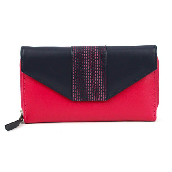 Eastern Counties Leather Sofia Läderplånbok En Storlek Rosa/Marinblå Pink/Navy One Size