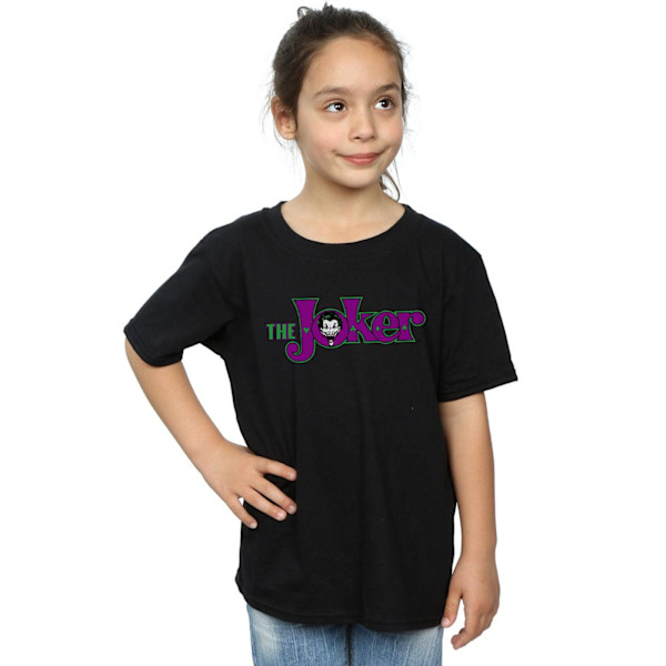 DC Comics Girls The Joker Text Logo Bomull T-shirt 9-11 år B Black 9-11 Years