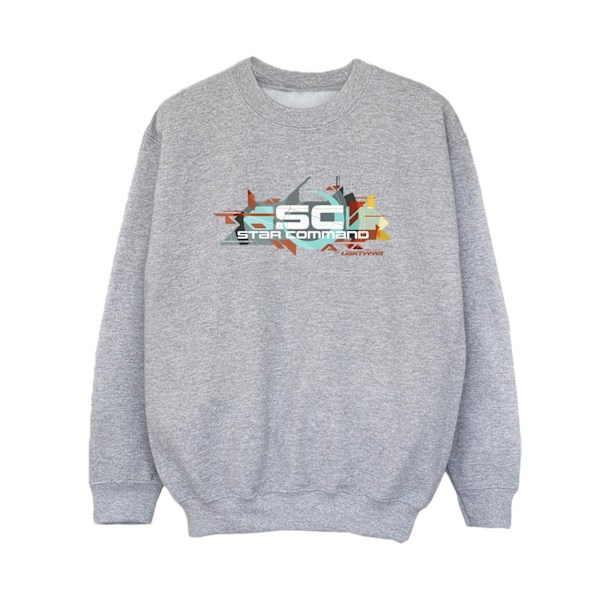 Disney Boys Lightyear Star Command Grafisk Titel Sweatshirt 12- Sports Grey 12-13 Years
