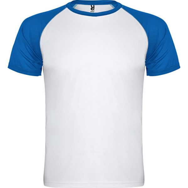 Roly Barn/Barn Indianapolis Kortärmad Sport T-shirt 4 White/Royal Blue 4 Years