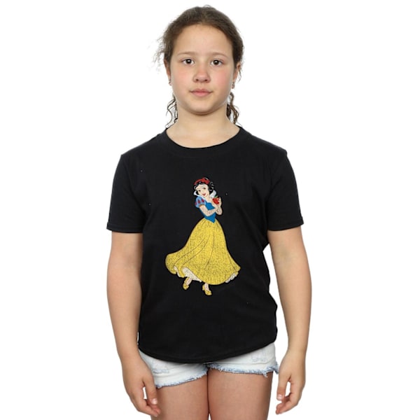 Snövit och de sju dvärgarna flickor bomull T-shirt 5-6 år Black 5-6 Years
