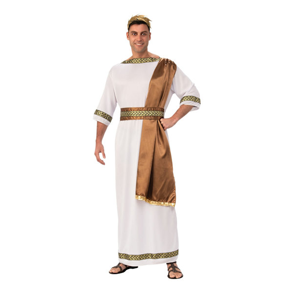 Bristol Novelty Herr Grekisk Gud Kostym XL Vit/Brun/Guld White/Brown/Gold XL