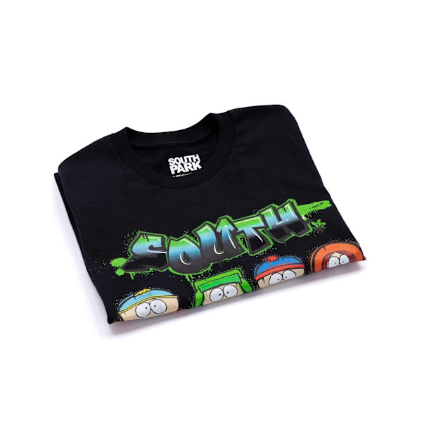 South Park Graffiti T-shirt för män XXL Svart Black XXL