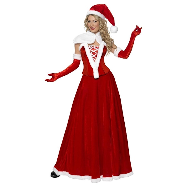 Smiffys Lyxig Miss Santa Kostymset för Dam/Kvinnor M Röd Red M