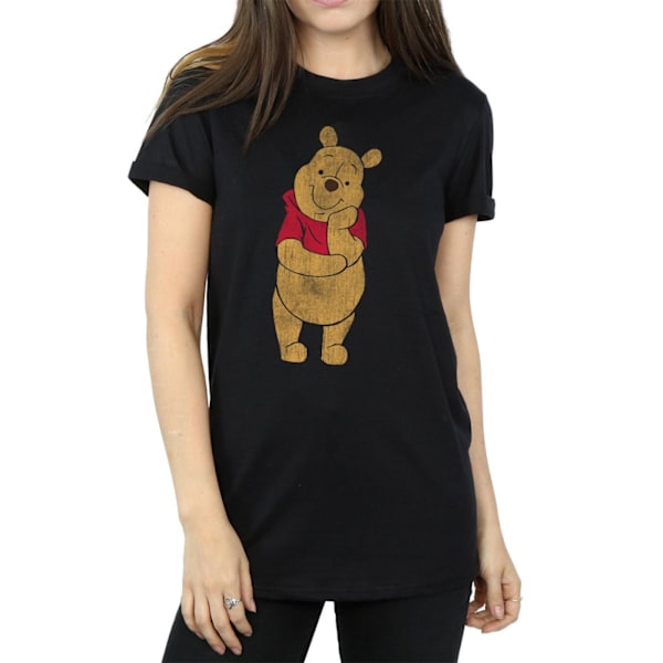 Winnie the Pooh Dam T-shirt i bomull för kvinnor/damer, L, svart Black L