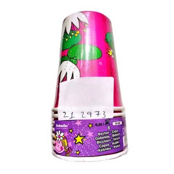 Trolls Party Cup (8-pack) En Storlek Rosa/Grön/Vit Pink/Green/White One Size