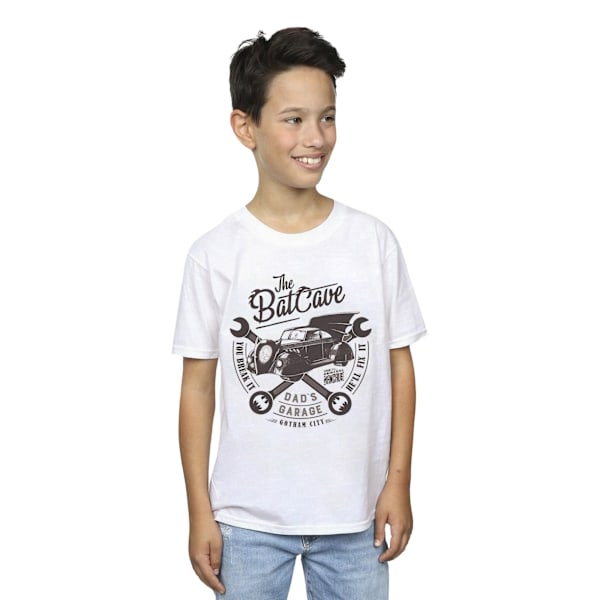 DC Comics Boys Batman Dad´s Garage T-shirt 9-11 år Vit White 9-11 Years