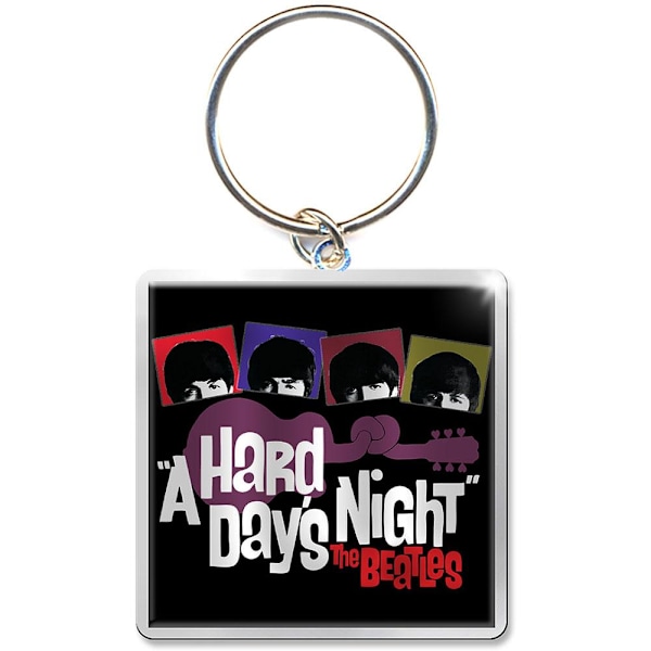 The Beatles Hard Days Night Gitarr Foto Tryck Nyckelring En Storlek Multicoloured One Size