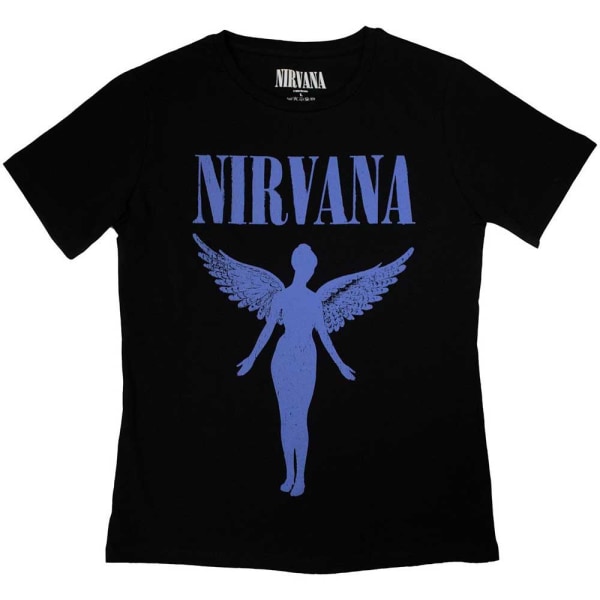 Nirvana Dam/Dam Angelic Mono T-Shirt S Svart/Blå Black/Blue S