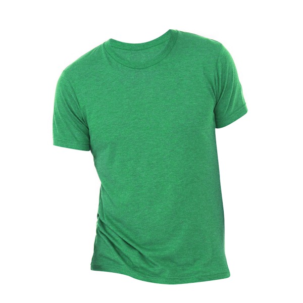 Canvas Herr Triblend Crew Neck Plain Kortärmad T-shirt S Grön Green Triblend S