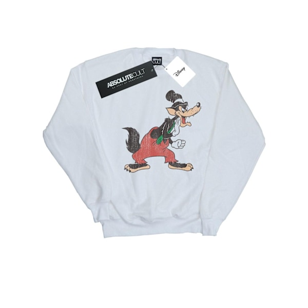Disney Herr Tre Små Grisar Big Bad Wolf Sweatshirt M Vit White M