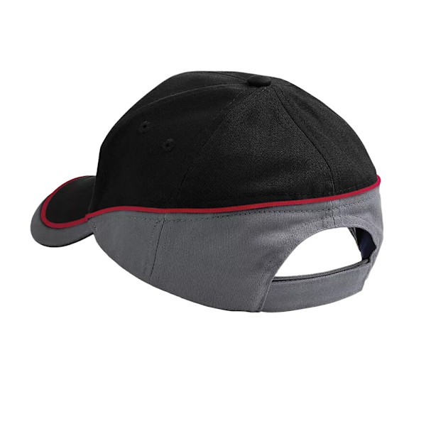 Beechfield Teamwear Competition Cap One Size Svart/Grafit/Klassisk Röd Black/Graphite/Classic Red One Size