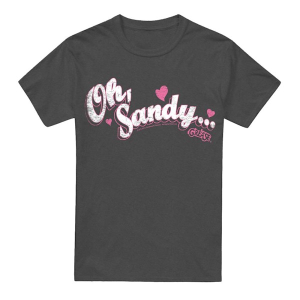 Grease Unisex Vuxen Oh Sandy T-Shirt M Kolgrå Charcoal M