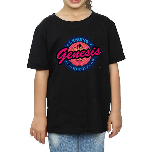 Genesis Girls Neon Logo Bomull T-shirt 12-13 år Svart Black 12-13 Years