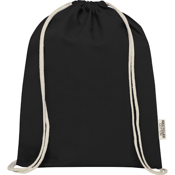 Oregon Återvunnen Bomullsdragskoväska One Size Enfärgad Svart Solid Black One Size