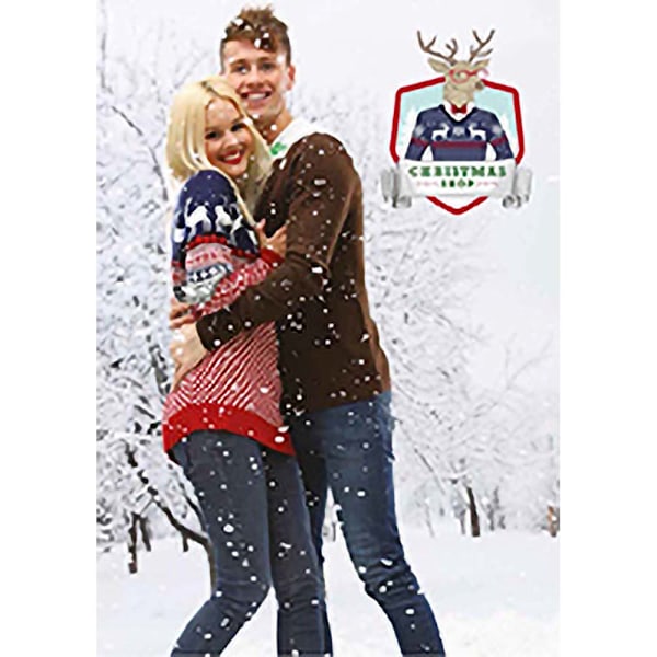 Christmas Shop Unisex Jultröja med Puddingdesign S Brun/Vit Brown/White S