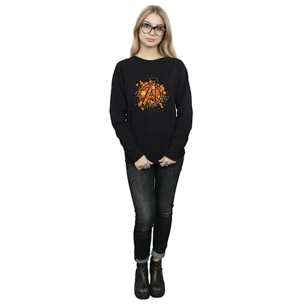 Marvel Dam/Damer Avengers Assemble Halloween Spider Logo Sweatshirt XXL Svart Black XXL