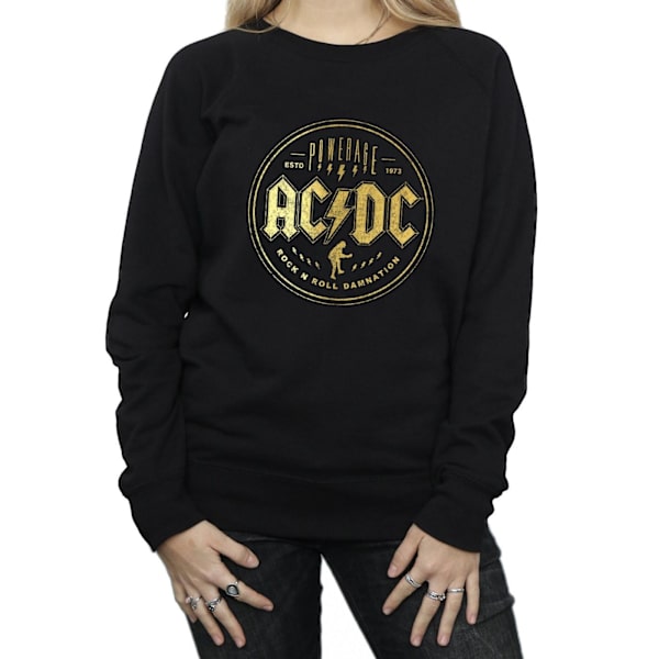 AC/DC Damnation Sweatshirt för dam/kvinnor, Rock N Roll, XL, Svart Black XL