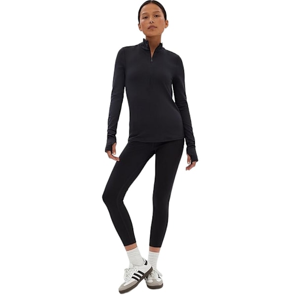 Girlfriend Collective Reset Mock Neck Extra Long Fleecejacka för Kvinnor Black S
