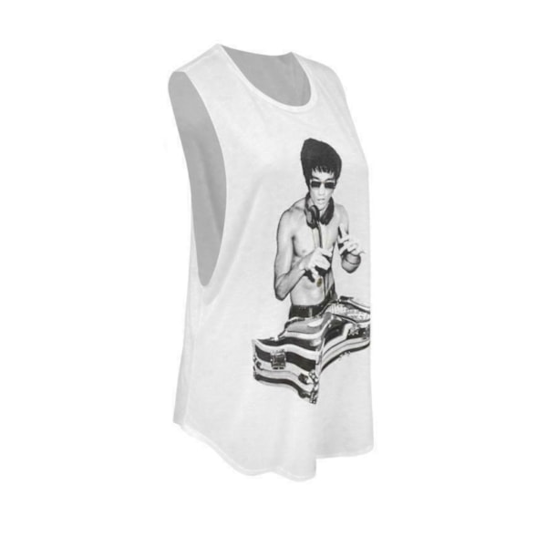 BNA78 Dam/Kvinnor Gung Fu Scratch Bruce Lee Tank Top M Vit White M