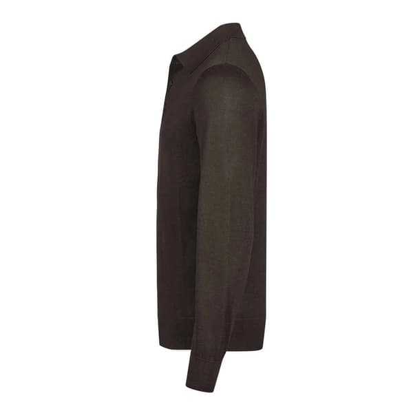 Tee Jays Långärmad pikétröja för män 3XL Mocca Mocha 3XL