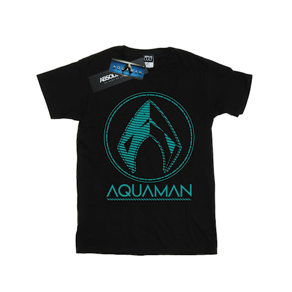 DC Comics Herr Aquaman Aqua Logo T-shirt S Svart Black S