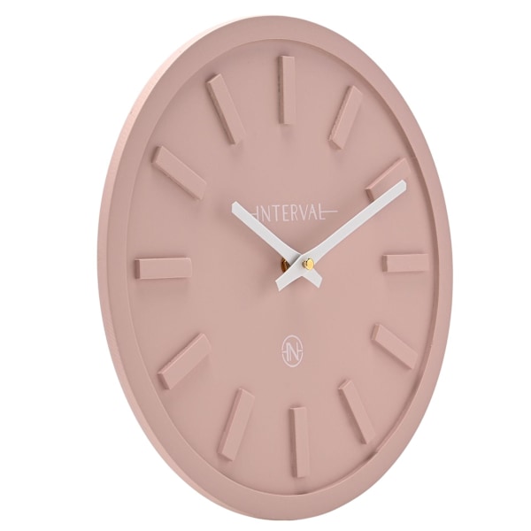 Interval Minimalistisk Väggklocka 30cm - Rosa One Size Rosa Pink One Size