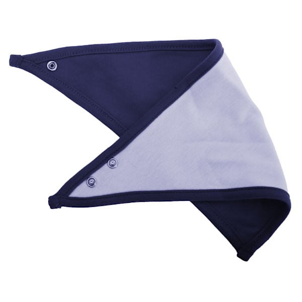 Babybugz Baby Plain Bandana Bib One Size Vit/Nautical Navy White/Nautical Navy One Size