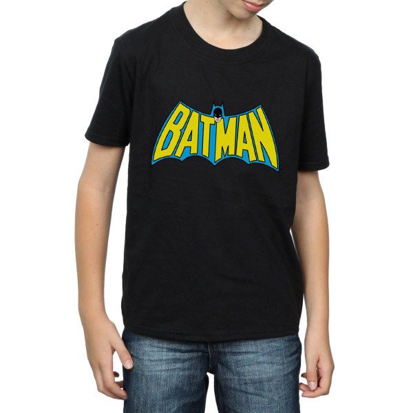 Batman Boys Retro Logo Bomull T-shirt 9-11 År Svart Black 9-11 Years