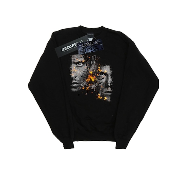 Supernatural Dam/Damer Sam Och Dean Eld Sweatshirt M Svart Black M