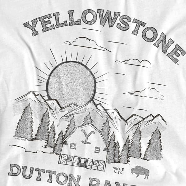 Yellowstone Unisex Vuxen Dutton Ranch Sunrise T-Shirt M Vit White M