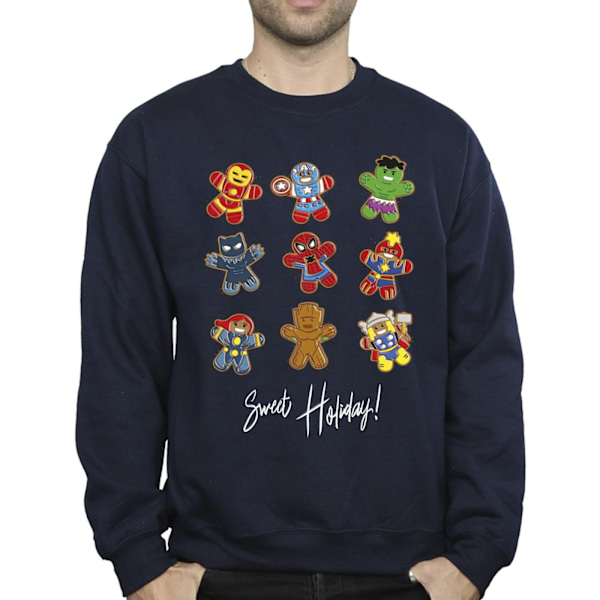 Marvel Gingerbread Avengers Sweatshirt 5XL Marinblå Navy Blue 5XL